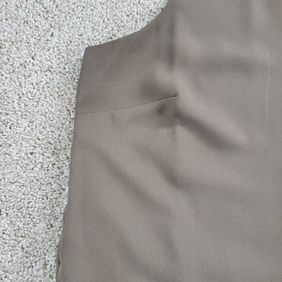 Banana Republic Womens Sleeveless Top Small Taupe Accordion Pleat-Hem Layered - Picture 12 of 12